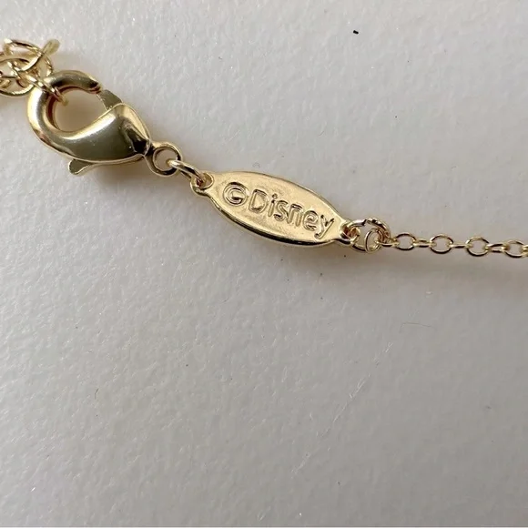 DISNEY fine silver plated gold tone necklace Disney 100 Ariel The Little Mermaid - Picture 4 of 6